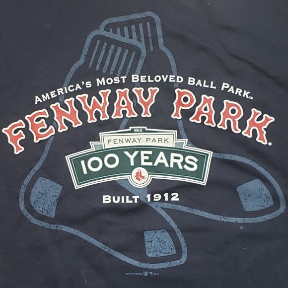 100 YEARS FENWAY BALL PARK BOSTON RED SOCKS TEE - Picture 1 of 2